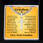 Cross Cuban Link Chain - To My Grandson "I Will Always Carry You In My Heart"