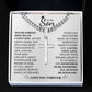 To My Son - Artisan Cross with Cuban Link Chain