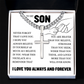 Cross Cuban Link Chain - To My Son "Never Forget That I Love You"