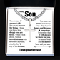 Cross Cuban Link Chain - To My Son "You Are My Greatest Gift"
