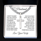 Cross Cuban Link Chain - To My Husband "I Cannot Live Without You"