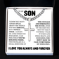 Cross Cuban Link Chain - To My Son "The Courage and Strength I See In You"