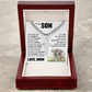 Cross Cuban Link Chain - To My Son "Chase Your Dreams With Courage"