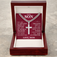 Artisan Cross with Cuban Link Chain - To My Son "I Love You"