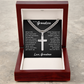 Cross Cuban Link Chain - To My Grandson "You Mean The World To Me"