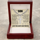 Cross Cuban Link Chain - To My Son "You Are My Greatest Pride"