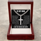 Cross Cuban Link Chain - To My Husband "I Love You More Than You Will Ever Know"
