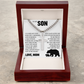 Cross Cuban Link Chain - To My Son "Proud of The Man You have Become"