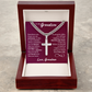 Cross Cuban Link Chain - To My Grandson "Just Do Your Best"