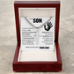 Cross Cuban Link Chain - To My Son "You Are Braver Than You Believe"