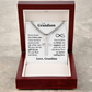 Cross Cuban Link Chain - To My Grandson "Never Forget That I Love You"