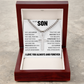 Cross Cuban Link Chain - To My Son "You Are Loved"