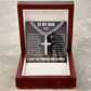 Cross Cuban Link Chain - To My Husband "Meeting You Was Fate"