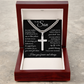 Cross Cuban Link Chain - To My Son "I Love You Forever and Always"
