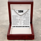 Cross Cuban Link Chain - To My Son "Never Forget That I Love You"