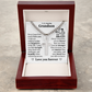 Cross Cuban Link Chain - To My Grandson "Never Forget How Much I Love You"