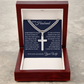 Cross Cuban Link Chain - To My Husband "I Love You Forever"
