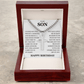 To My Son - Artisan Cross with Cuban Link Chain