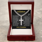 Cross Cuban Link Chain - To My Grandson "You Either Win or Learn"