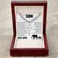 Cross Cuban Link Chain - To My Son "You Have Grown Into and Amazing Man"
