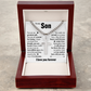 Cross Cuban Link Chain - To My Son "You Are My Greatest Gift"