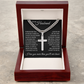 Cross Cuban Link Chain - To My Husband "I Love You More Than You'll Ever Know"