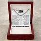Cross Cuban Link Chain - To My Son "The Courage and Strength I See In You"