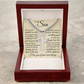 Cross Cuban Link Chain - To My Son "Just Do Your Best"