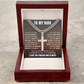 Cross Cuban Link Chain - To My Husband "How Happy You Make Me"