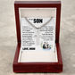 Cross Cuban Link Chain - To My Son "You Are Braver Than You Believe"