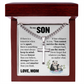 Cross Cuban Link Chain - To My Son "You Are Braver Than You Believe"