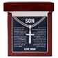 Cross Cuban Link Chain - To My Son "Reach For The Skies"