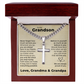 Cross Cuban Link Chain - To My Grandson "You Are Always in Our Hearts"