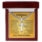 Cross Cuban Link Chain - To My Grandson "I Will Always Carry You In My Heart"