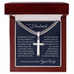 Cross Cuban Link Chain - To My Husband "I Love You Forever"
