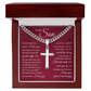 Cuban Chain with Cross Necklace- To My Son "Trust Yourself"