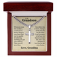 Cross Cuban Link Chain - To My Grandson "You Are Capable of Achieving Anything"