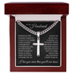 Cross Cuban Link Chain - To My Husband "I Love You More Than You'll Ever Know"