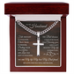Cross Cuban Link Chain - To My Husband "Fate Brought Us Together"