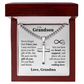 Cross Cuban Link Chain - To My Grandson "Never Forget That I Love You"