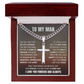 Cross Cuban Link Chain - To My Husband "How Happy You Make Me"
