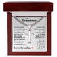 Cross Cuban Link Chain - To My Grandson "Always Remember How Much I Love You"