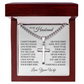 Cross Cuban Link Chain - To My Husband "I Cannot Live Without You"