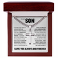 Cross Cuban Link Chain - To My Son "The Courage and Strength I See In You"