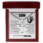 Cross Cuban Link Chain - To My Son "You Are Braver Than You Believe"