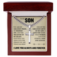 Cross Cuban Link Chain - To My Son "You Are My Greatest Pride"