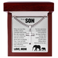 Cross Cuban Link Chain - To My Son "You Have Grown Into and Amazing Man"