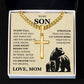 To My Son - Artisan Cross with Cuban Link Chain
