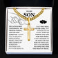 To My Son - Artisan Cross with Cuban Link Chain