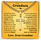Cross Cuban Link Chain - To My Grandson "I Will Always Carry You In My Heart"